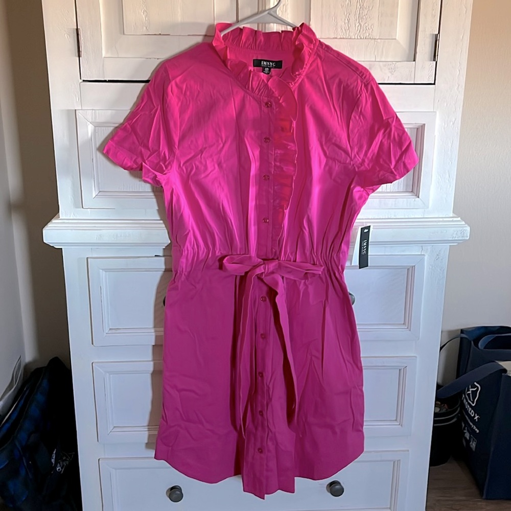 Bright pink IMNYC dress
